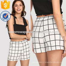 Taille élastique shorts de grille de fabrication en gros de mode femmes vêtements (TA3010B)